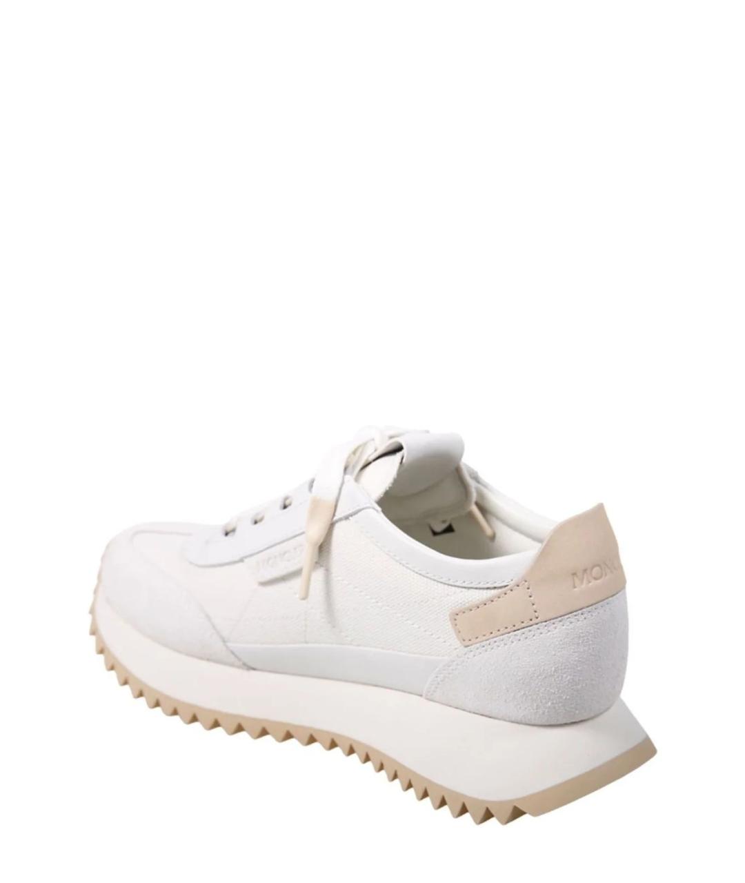 MONCLER Белые текстильные кроссовки, фото 3