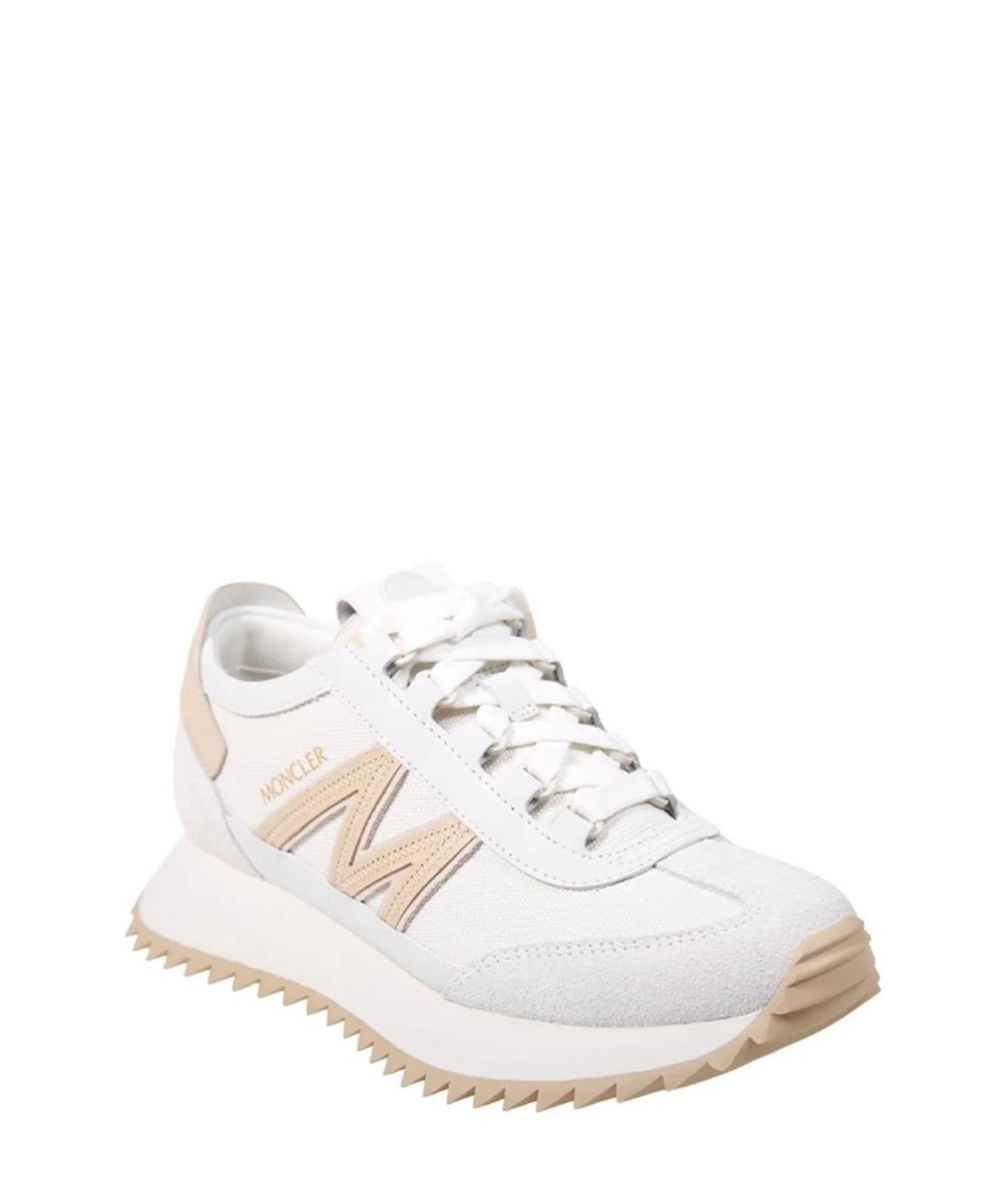 MONCLER Белые текстильные кроссовки, фото 2