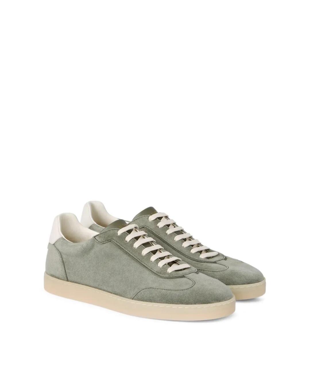 BRUNELLO CUCINELLI Замшевые низкие кроссовки / кеды, фото 2