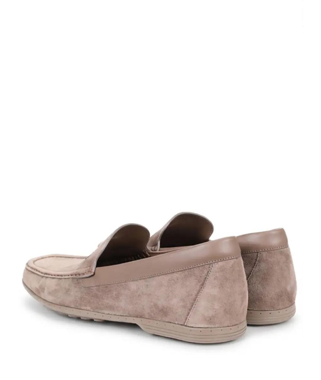 STEFANO RICCI Бежевые замшевые мокасины, фото 3
