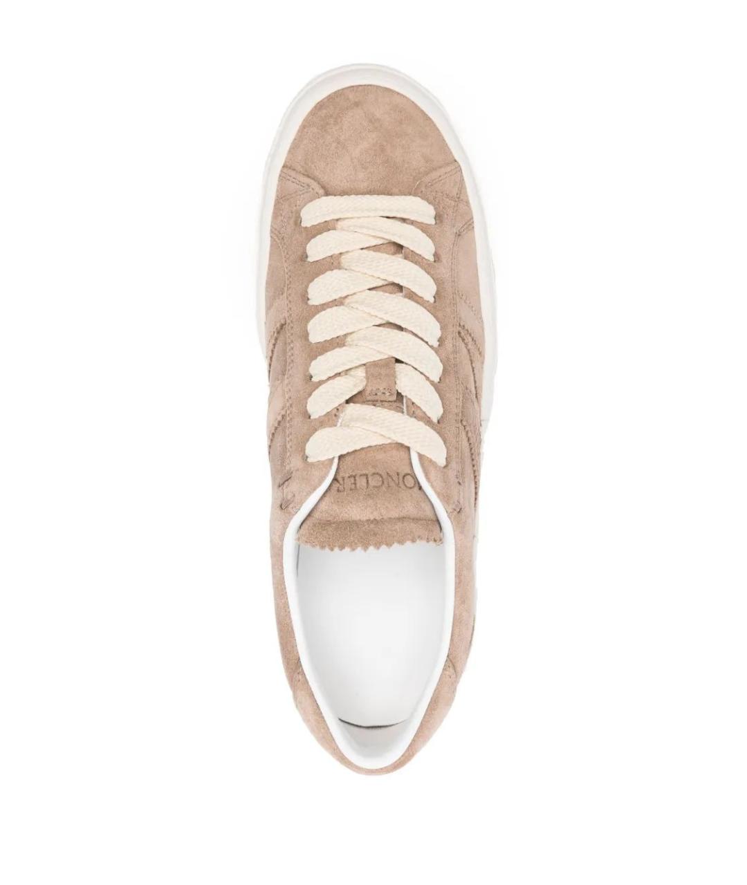 MONCLER Бежевые кеды, фото 4