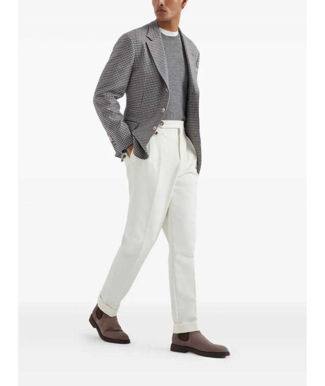 BRUNELLO CUCINELLI Серый кашемировый джемпер / свитер, фото 2