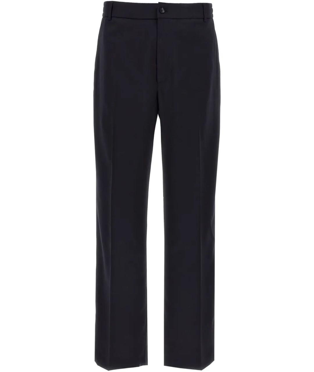 MONCLER Синие шерстяные повседневные брюки, фото 1