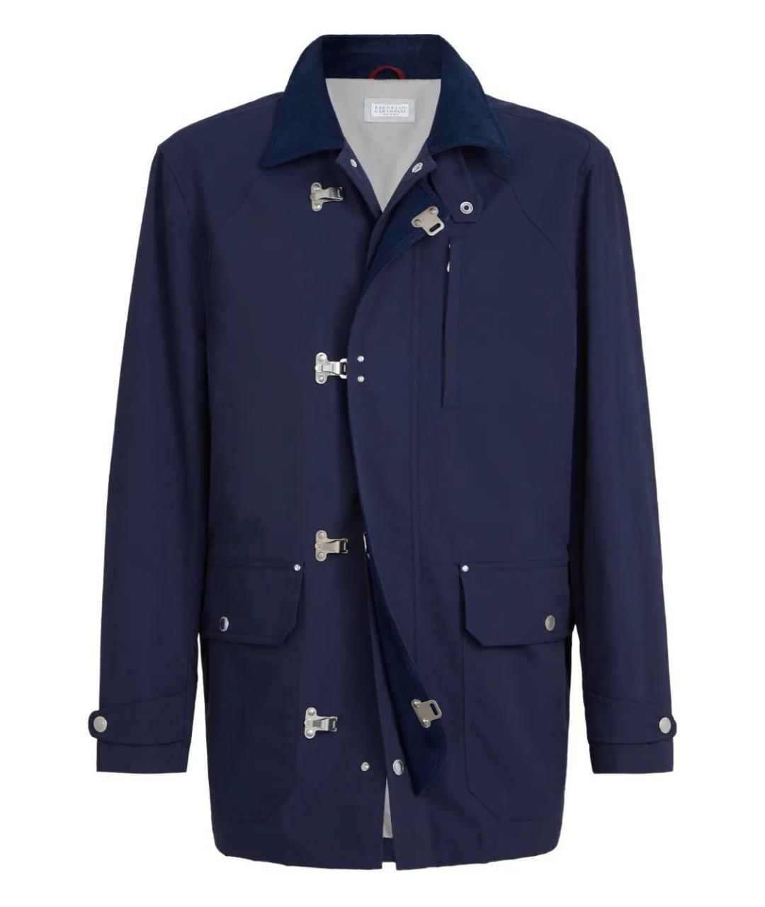 BRUNELLO CUCINELLI Синяя хлопковая куртка, фото 1