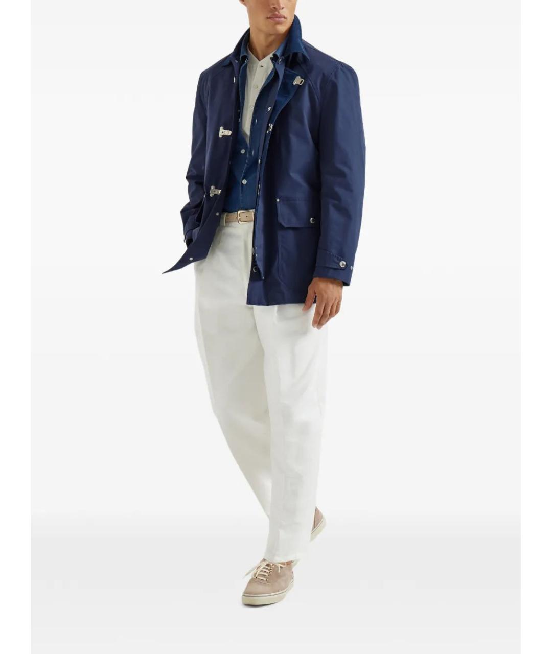 BRUNELLO CUCINELLI Синяя хлопковая куртка, фото 2