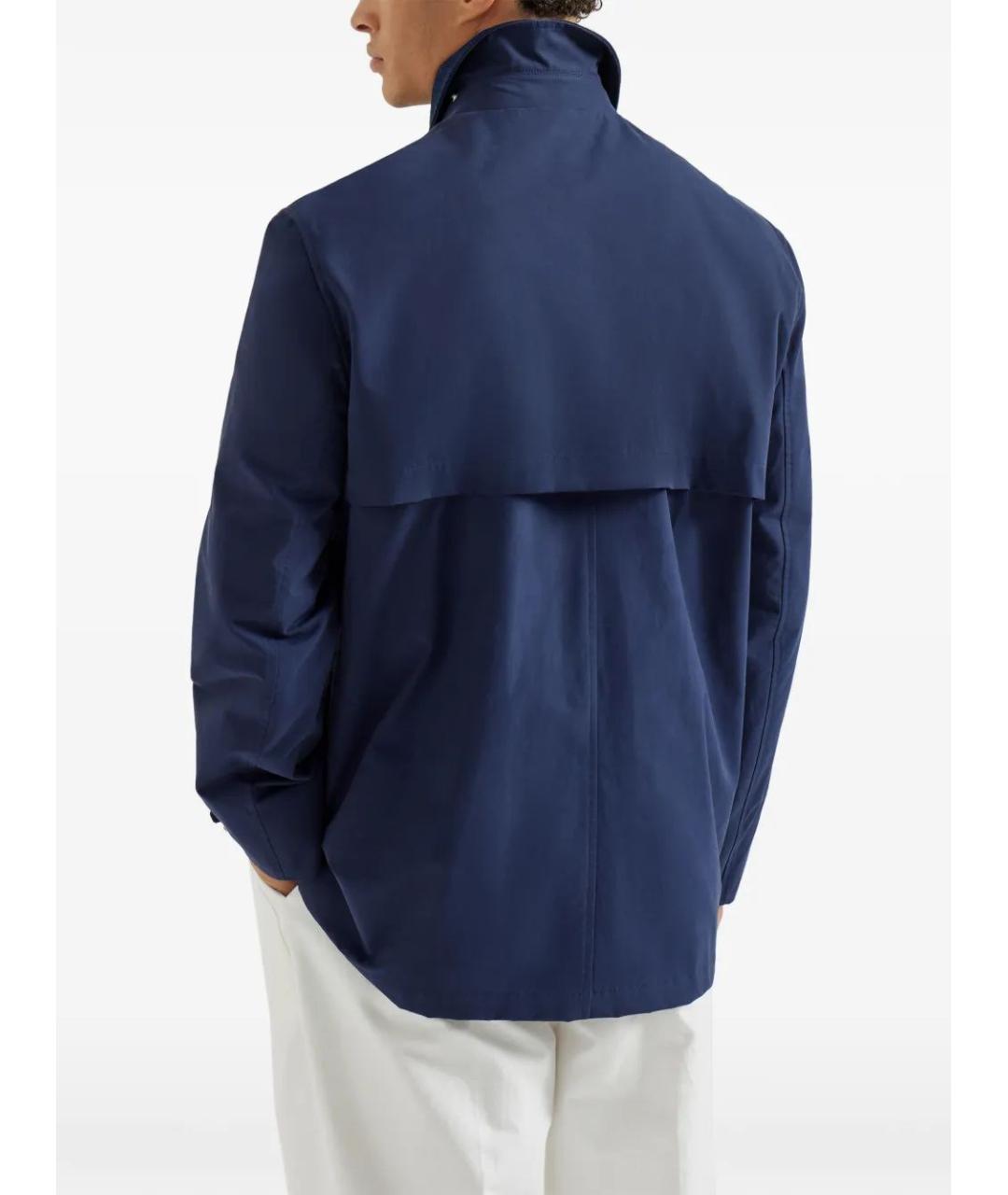 BRUNELLO CUCINELLI Синяя хлопковая куртка, фото 3