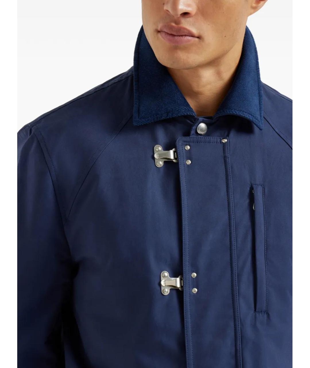 BRUNELLO CUCINELLI Синяя хлопковая куртка, фото 4