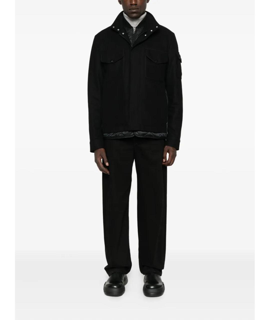 MONCLER Черная шерстяная куртка, фото 2