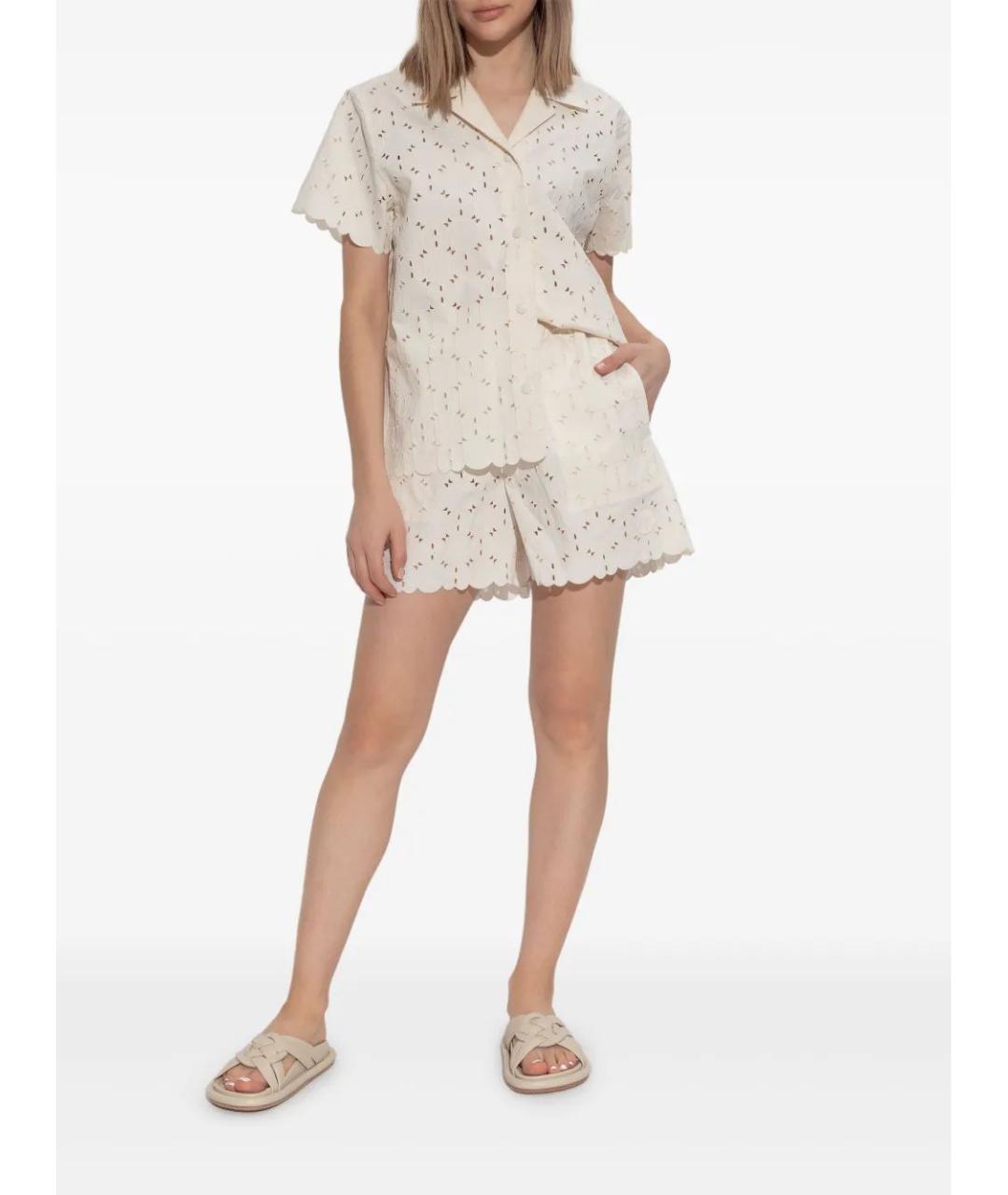 MONCLER Бежевые хлопковые шорты, фото 2