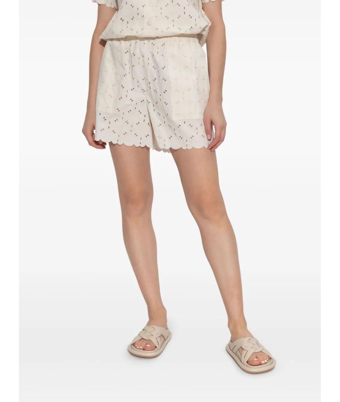 MONCLER Бежевые хлопковые шорты, фото 3