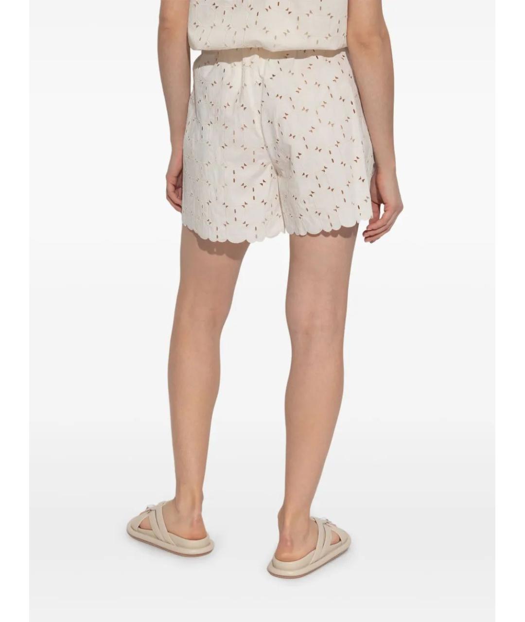 MONCLER Бежевые хлопковые шорты, фото 4