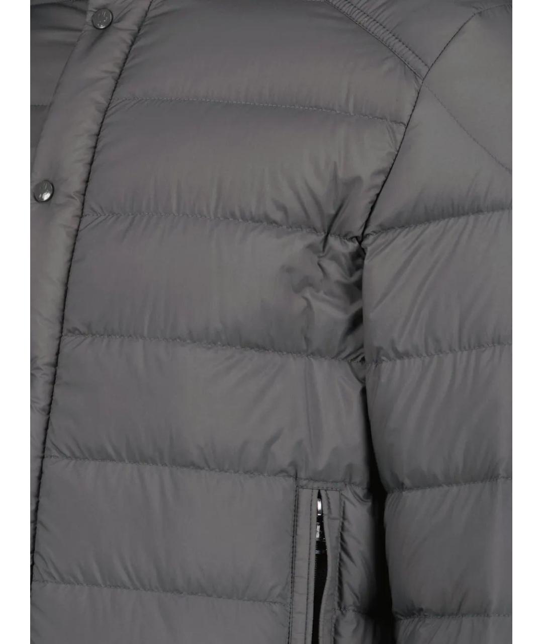 MONCLER Серая полиамидовая куртка, фото 4