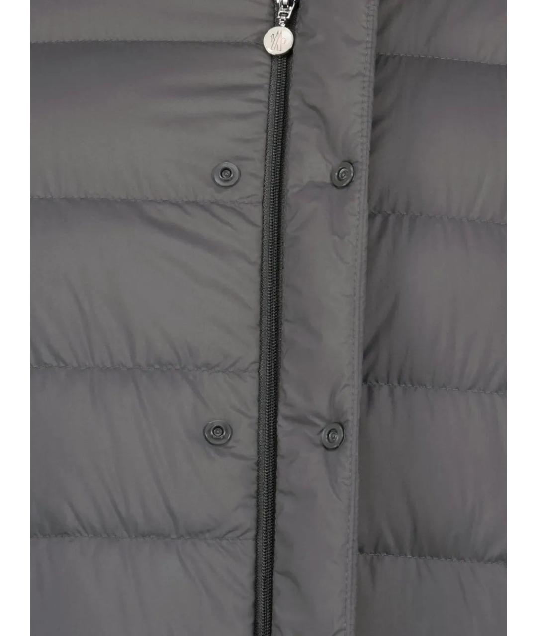 MONCLER Серая полиамидовая куртка, фото 3