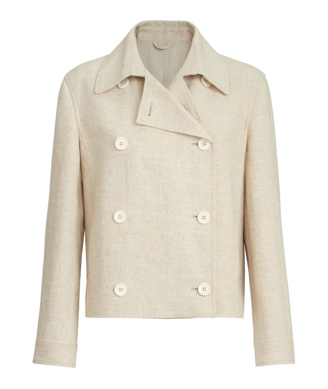 BRUNELLO CUCINELLI Бежевая льняная куртка, фото 1