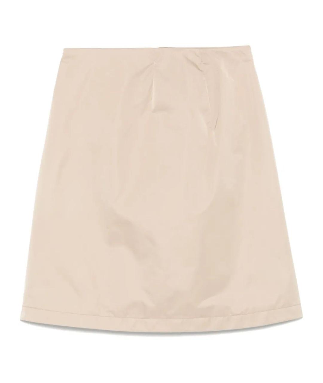 MONCLER Бежевая хлопковая юбка миди, фото 1