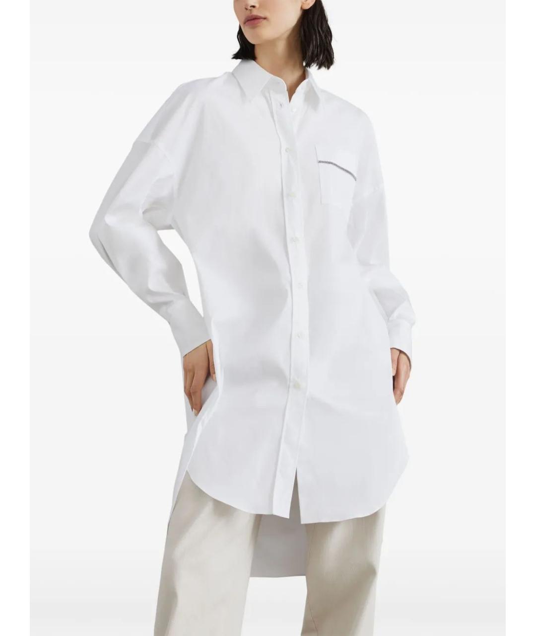BRUNELLO CUCINELLI Белая хлопковая рубашка, фото 2