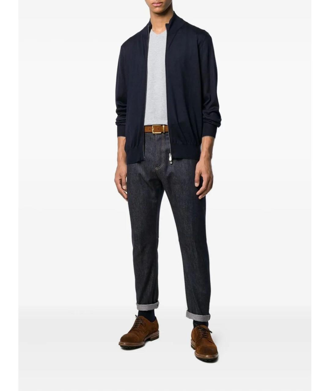 BRUNELLO CUCINELLI Синий кашемировый кардиган, фото 2