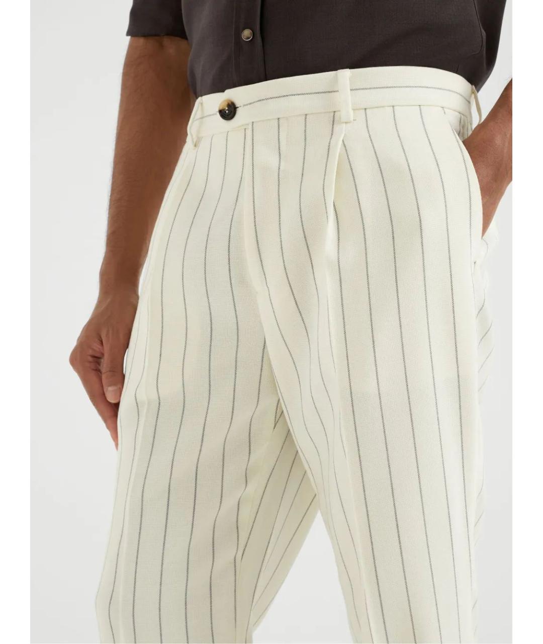 BRUNELLO CUCINELLI Шерстяные повседневные брюки, фото 5