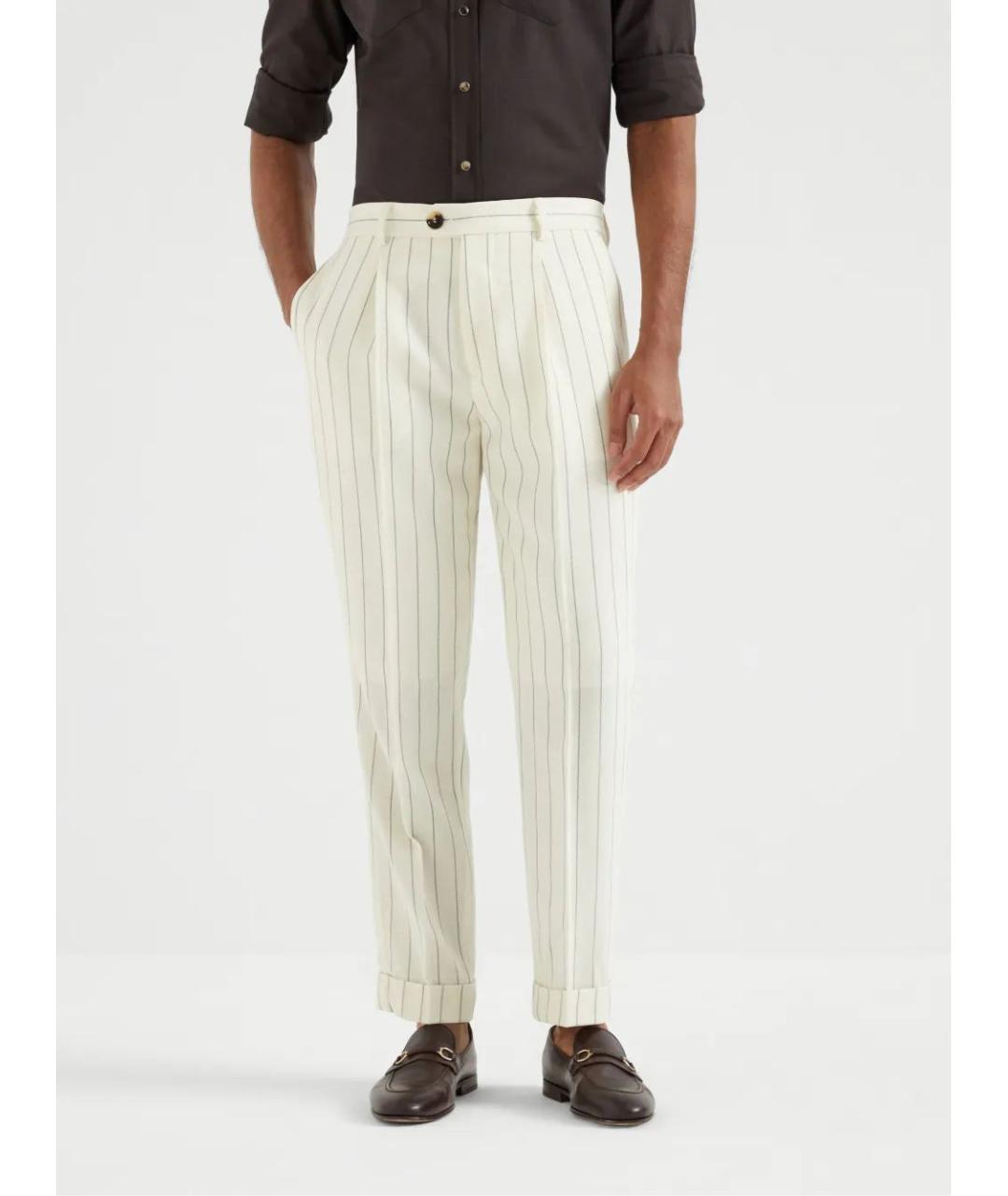 BRUNELLO CUCINELLI Шерстяные повседневные брюки, фото 3