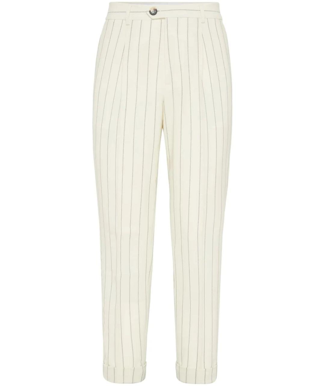 BRUNELLO CUCINELLI Шерстяные повседневные брюки, фото 1