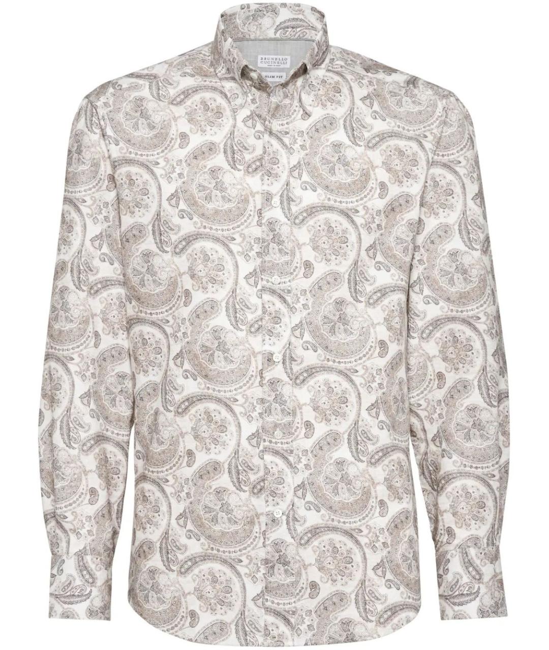 BRUNELLO CUCINELLI Мульти хлопковая кэжуал рубашка, фото 1