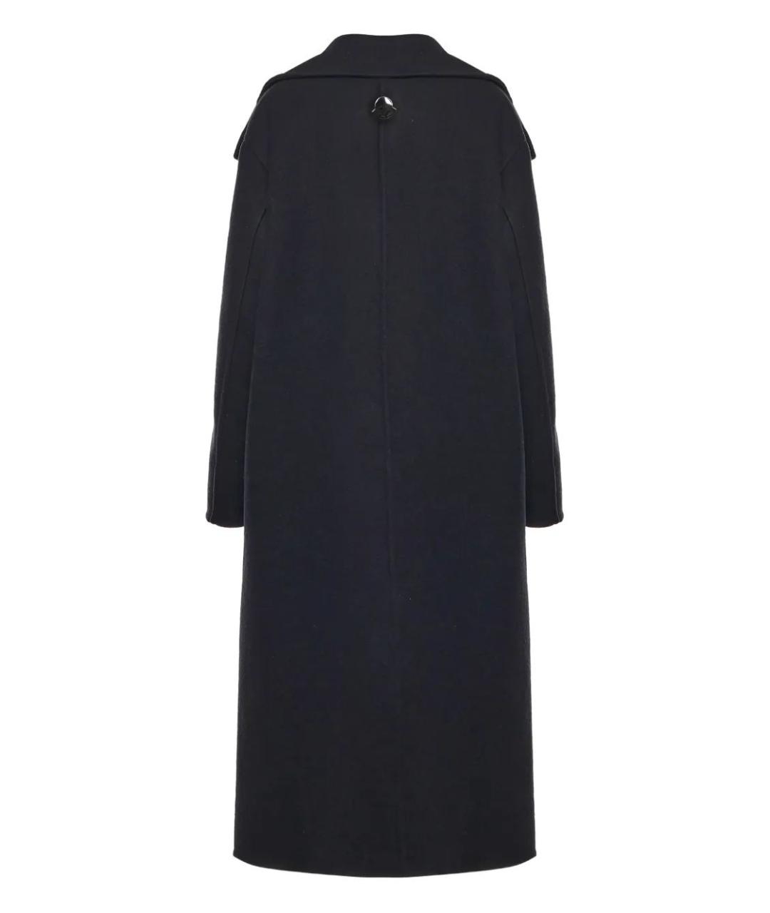 MONCLER Темно-синее шерстяное пальто, фото 2