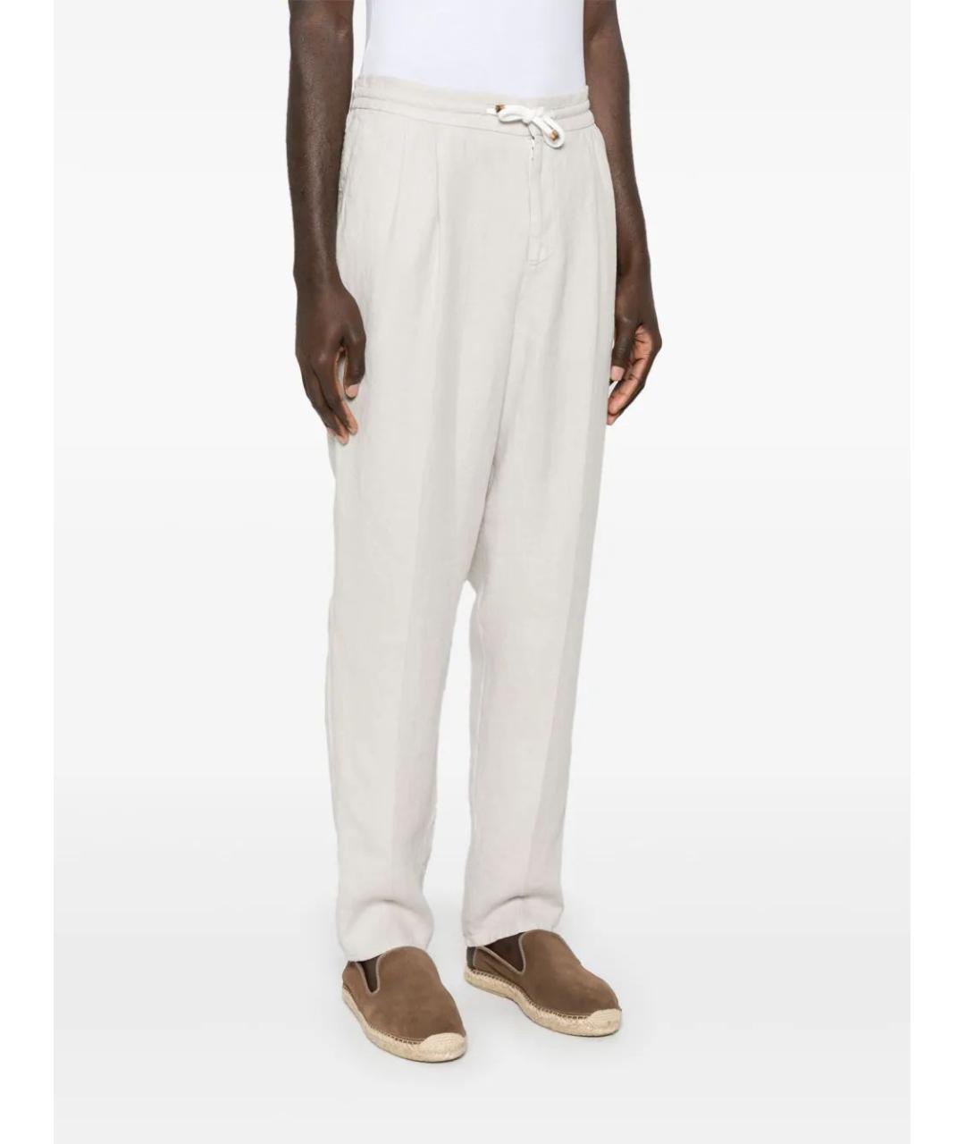 BRUNELLO CUCINELLI Льняные повседневные брюки, фото 3