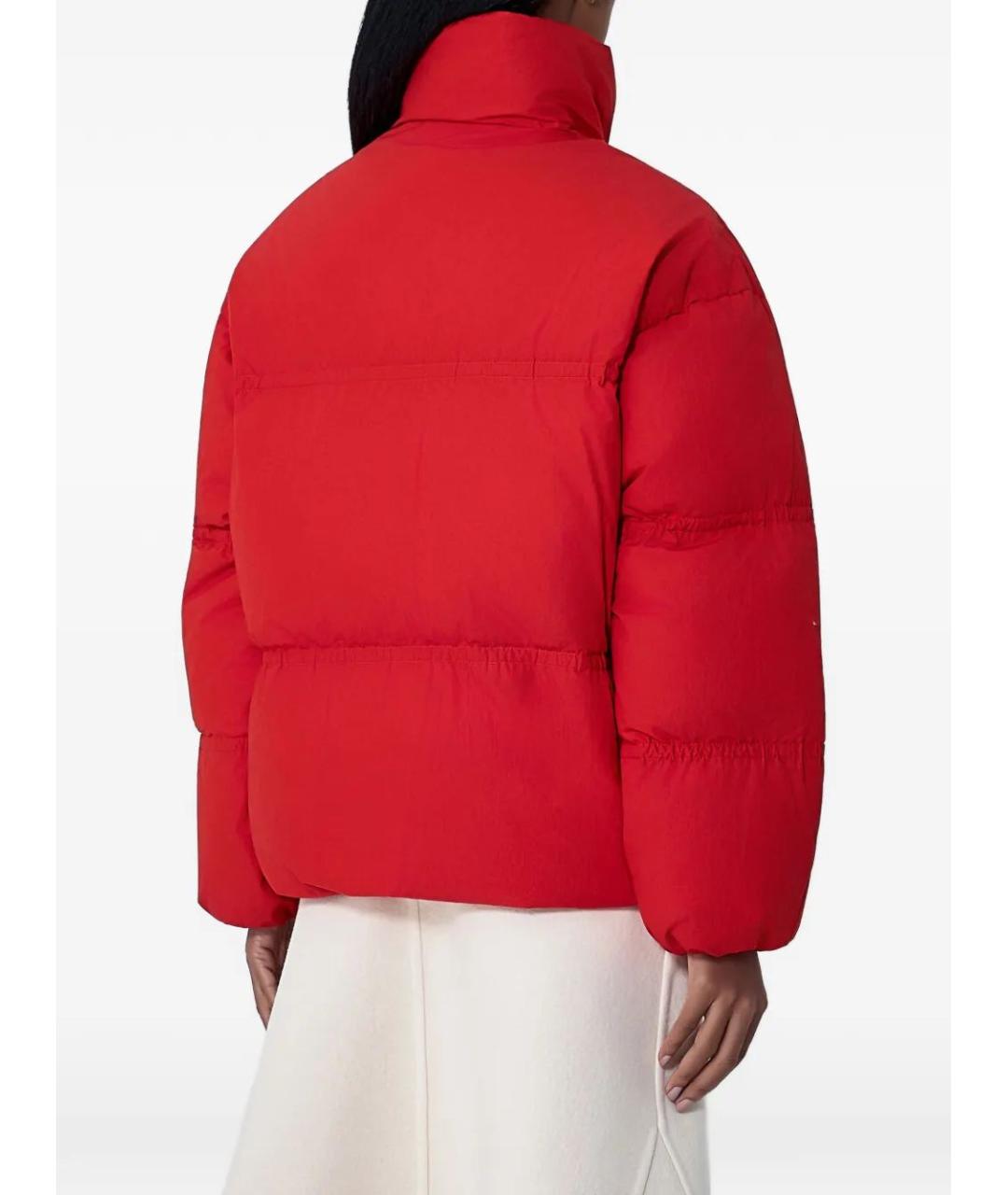 MONCLER Красный хлопковый пуховик, фото 3