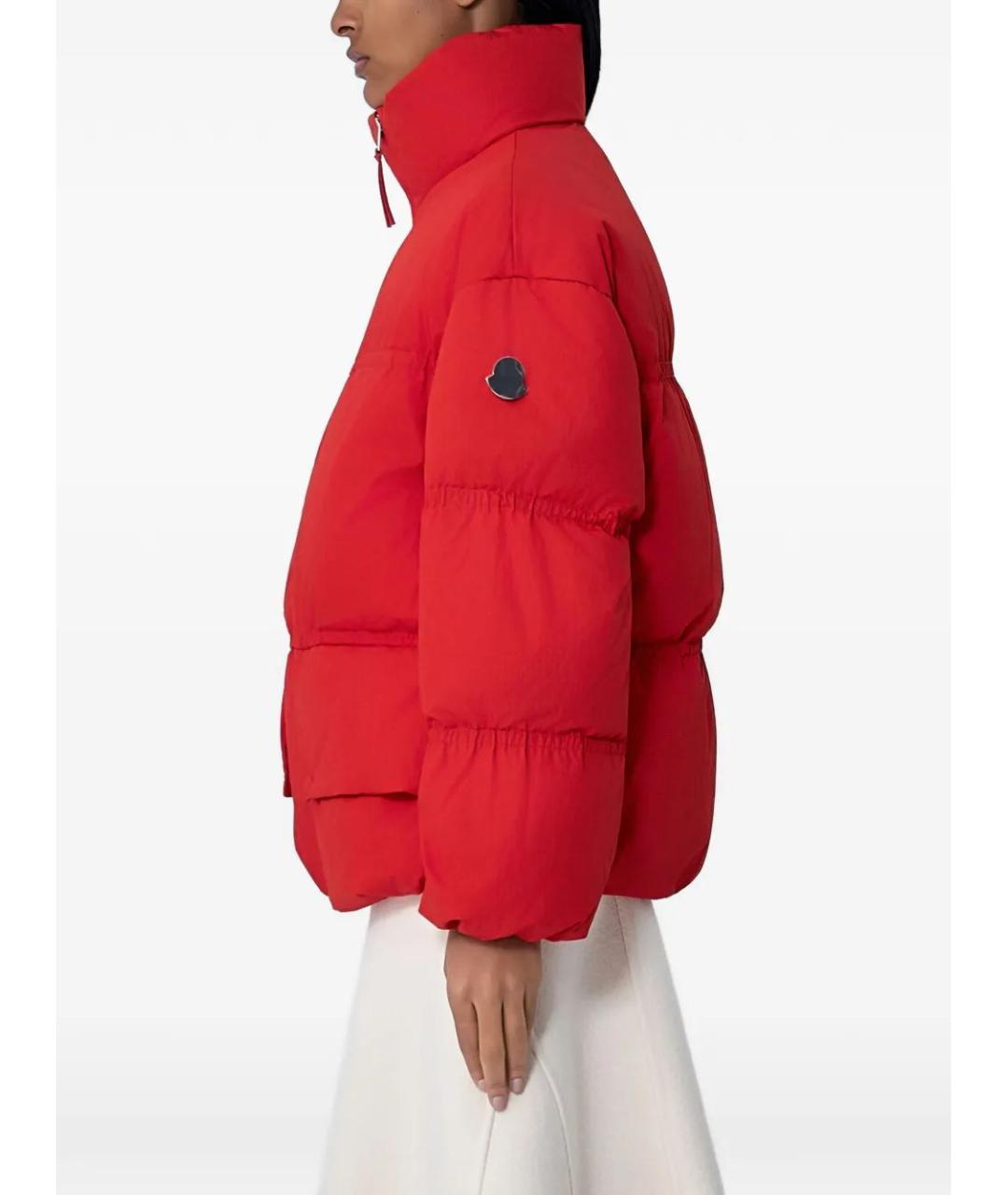 MONCLER Красный хлопковый пуховик, фото 2