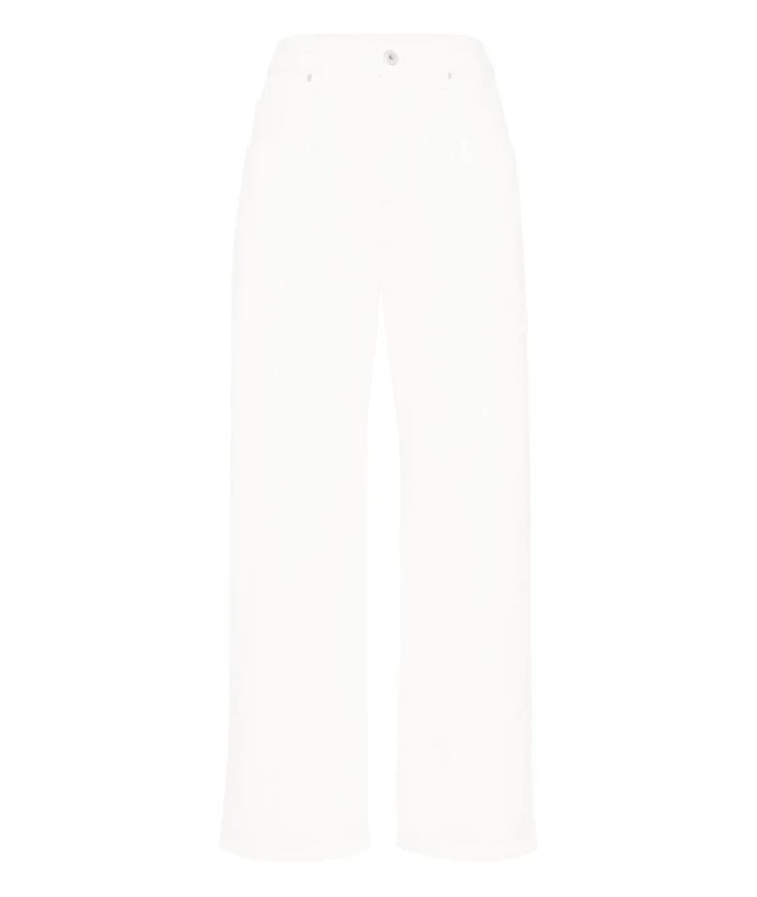 BRUNELLO CUCINELLI Белые хлопковые прямые брюки, фото 1