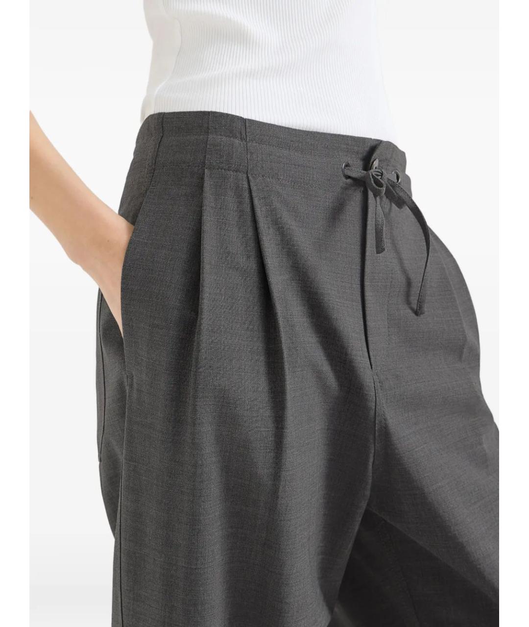 BRUNELLO CUCINELLI Шерстяные прямые брюки, фото 4