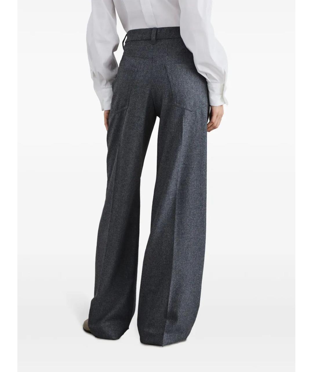 BRUNELLO CUCINELLI Шерстяные прямые брюки, фото 4