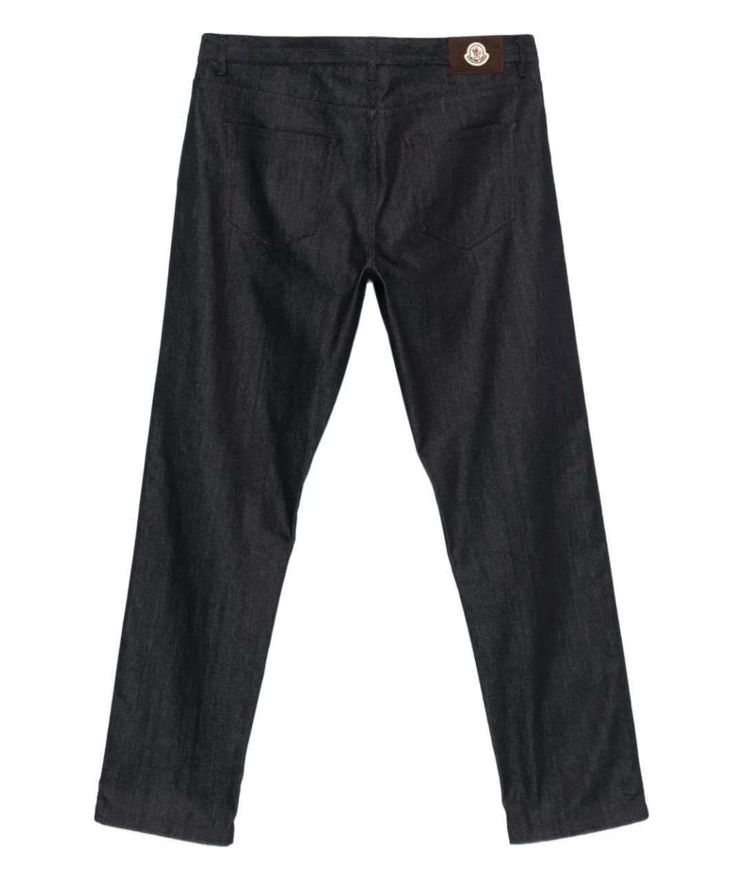 MONCLER Синие хлопковые повседневные брюки, фото 2