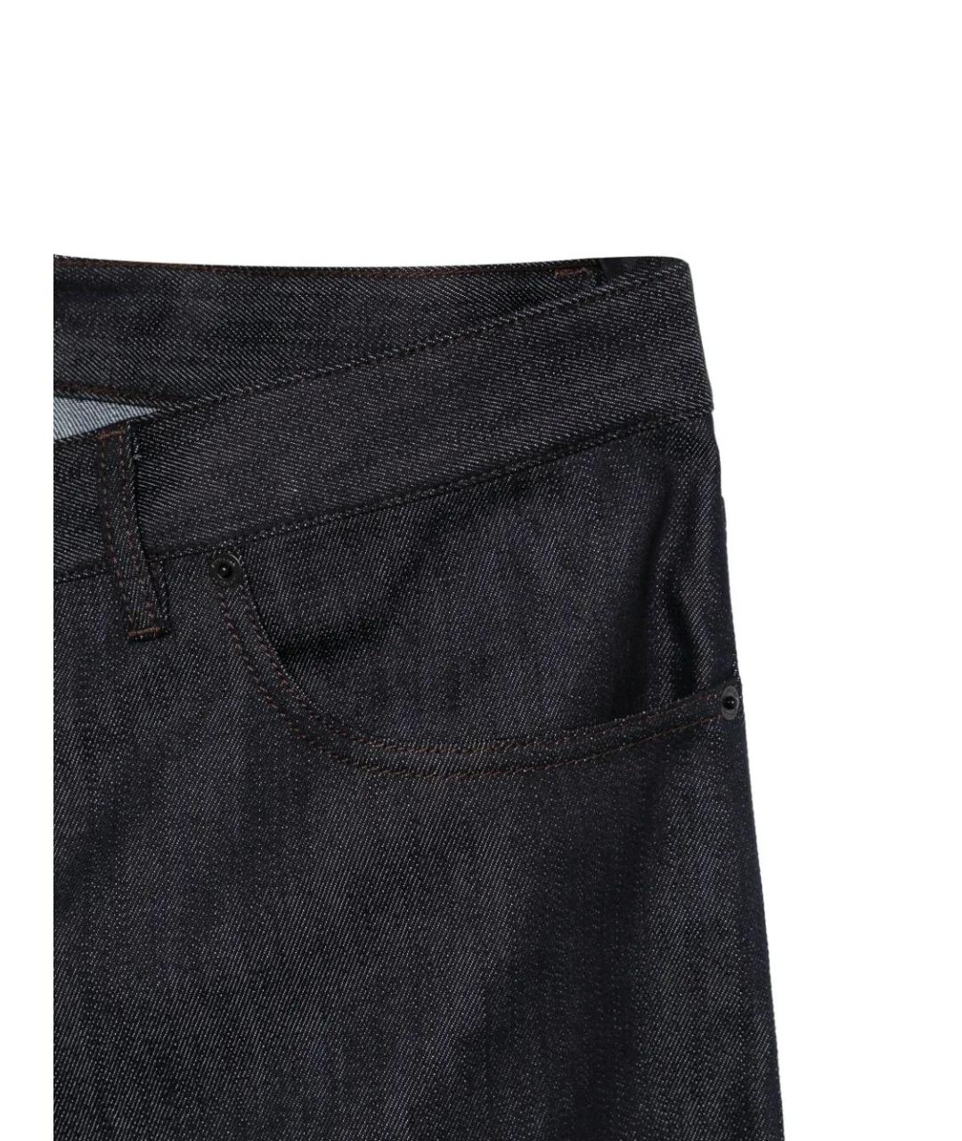 MONCLER Синие хлопковые повседневные брюки, фото 3