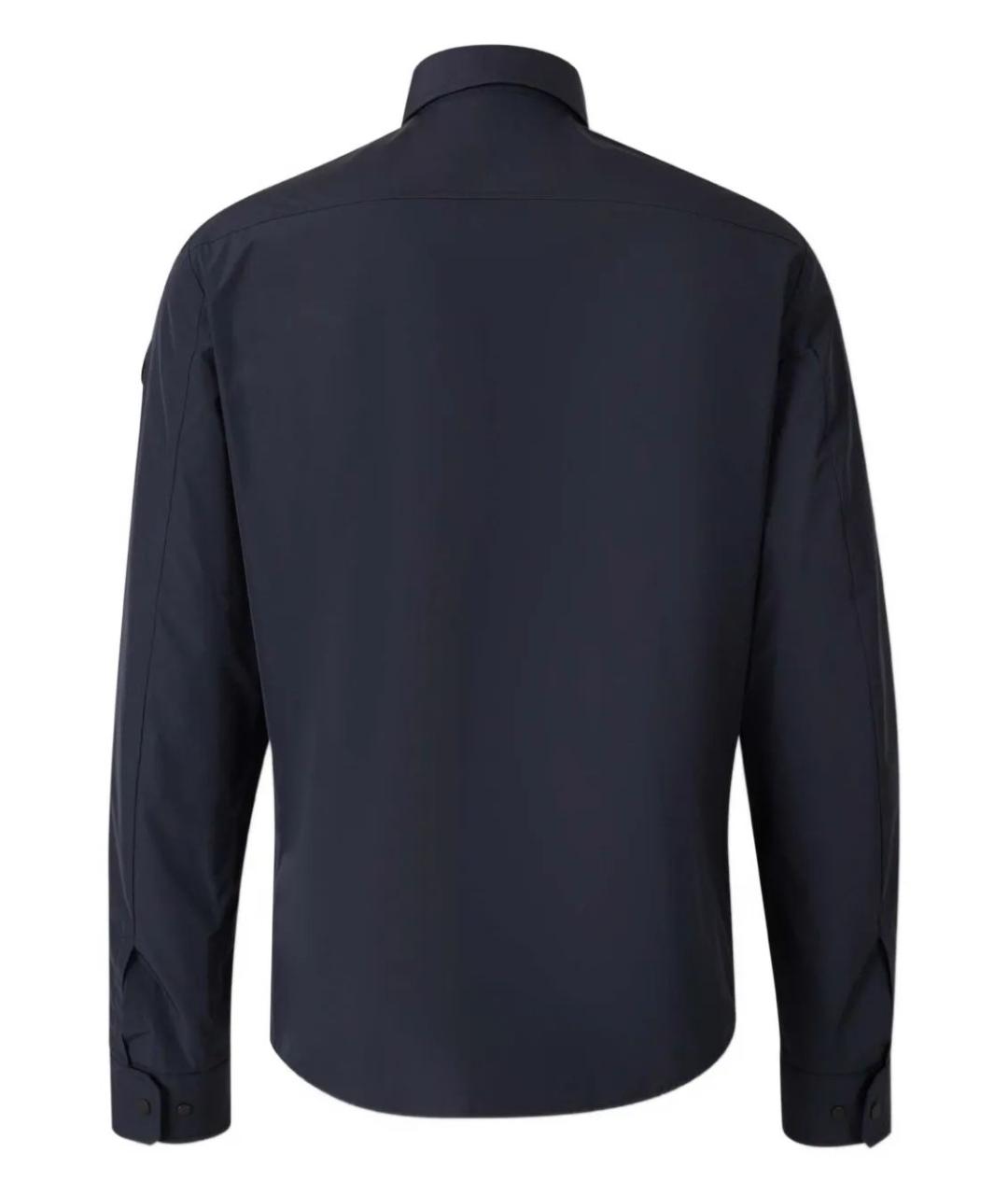 MONCLER Темно-синяя хлопковая кэжуал рубашка, фото 2