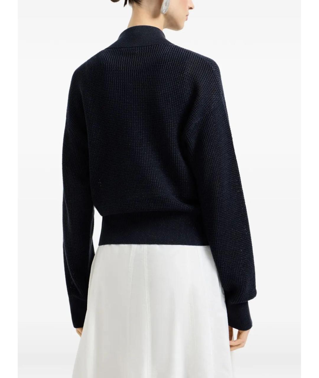 BRUNELLO CUCINELLI Темно-синий хлопковый кардиган, фото 4
