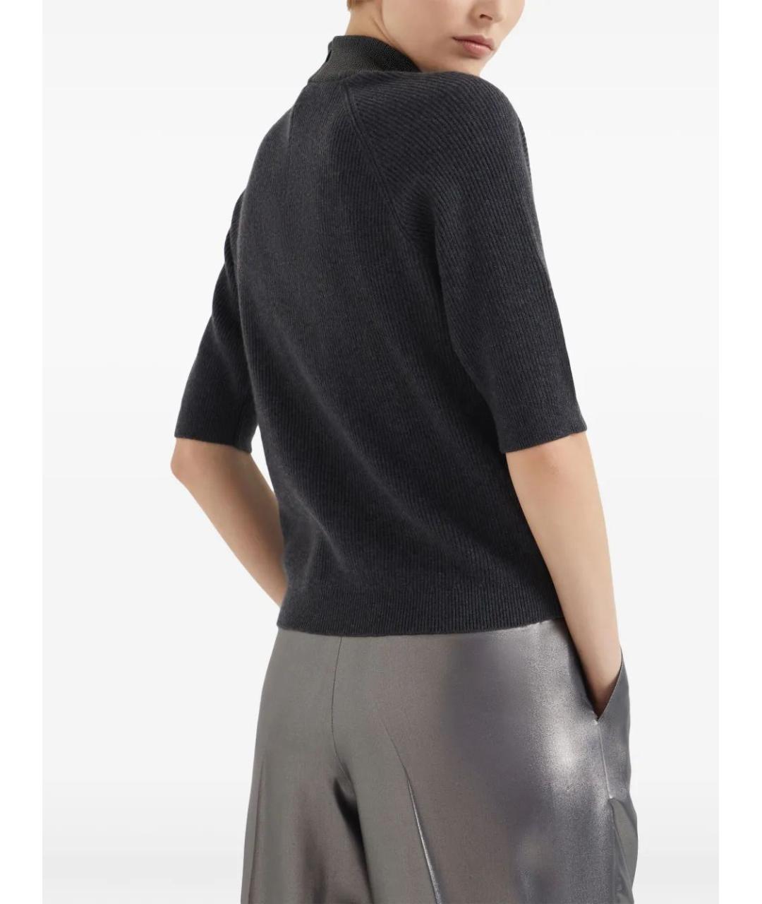 BRUNELLO CUCINELLI Антрацитовая кашемировая водолазка, фото 3