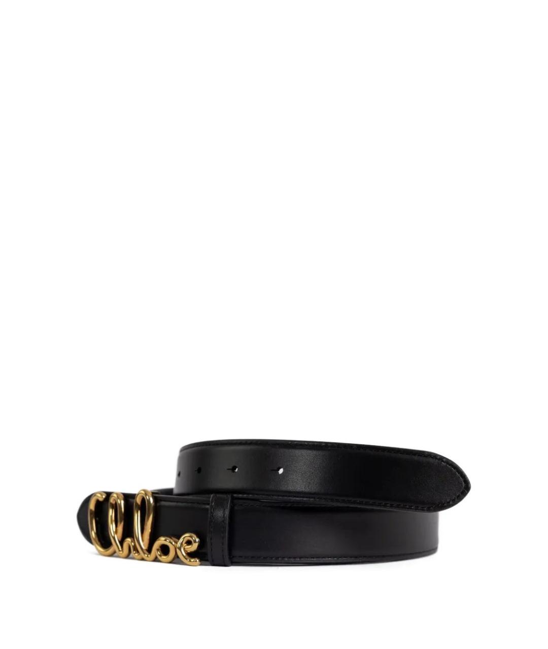 CHLOE Черный кожаный ремень, фото 2