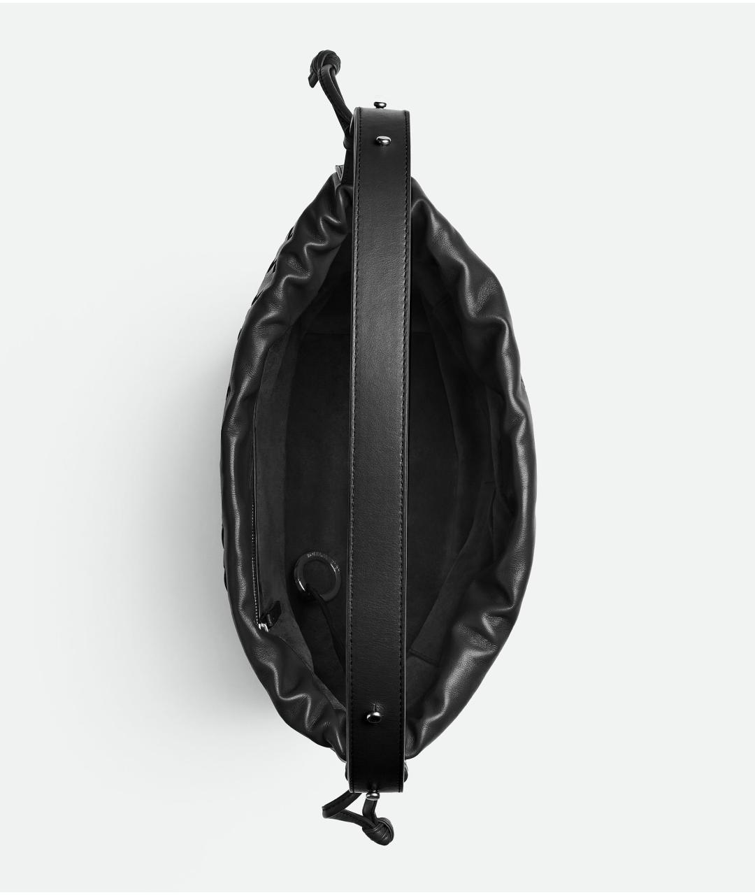 BOTTEGA VENETA Черная кожаная сумка на плечо, фото 3