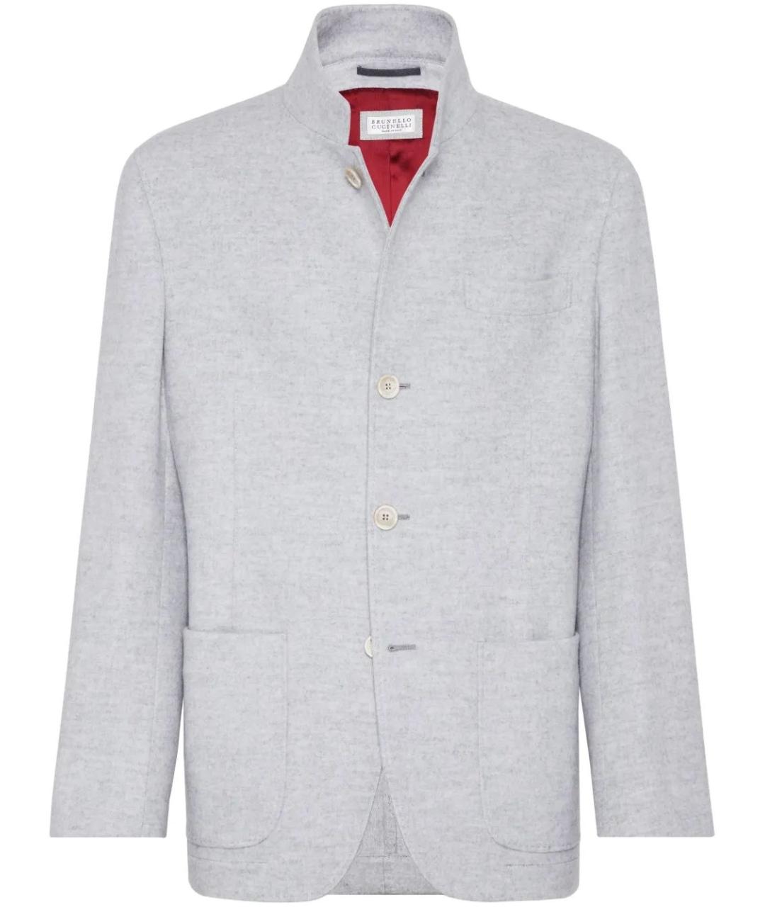BRUNELLO CUCINELLI Серая кашемировая куртка, фото 1