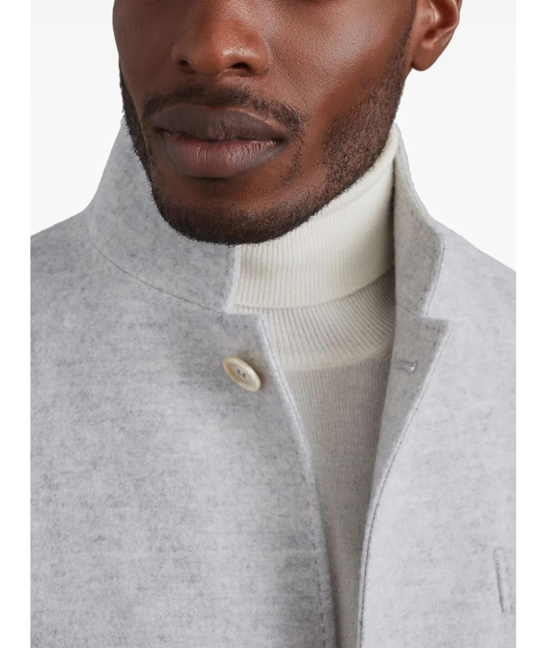 BRUNELLO CUCINELLI Серая кашемировая куртка, фото 3