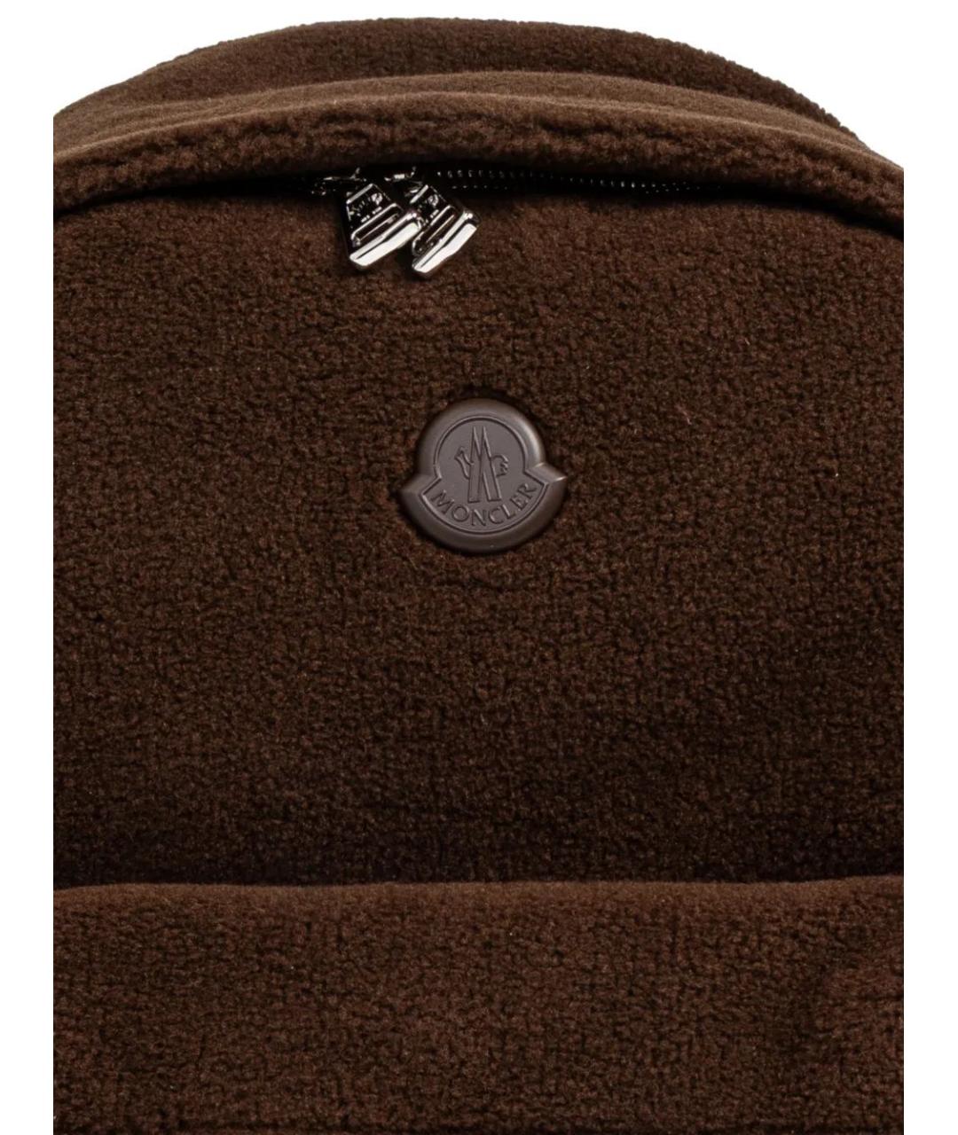 MONCLER Коричневый синтетический рюкзак, фото 5