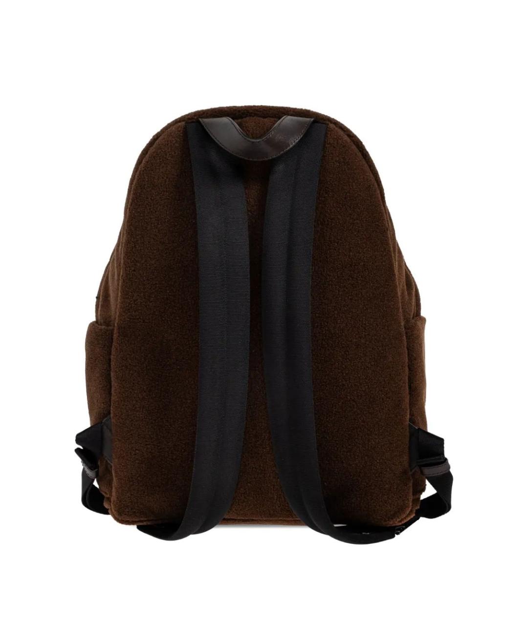 MONCLER Коричневый синтетический рюкзак, фото 3