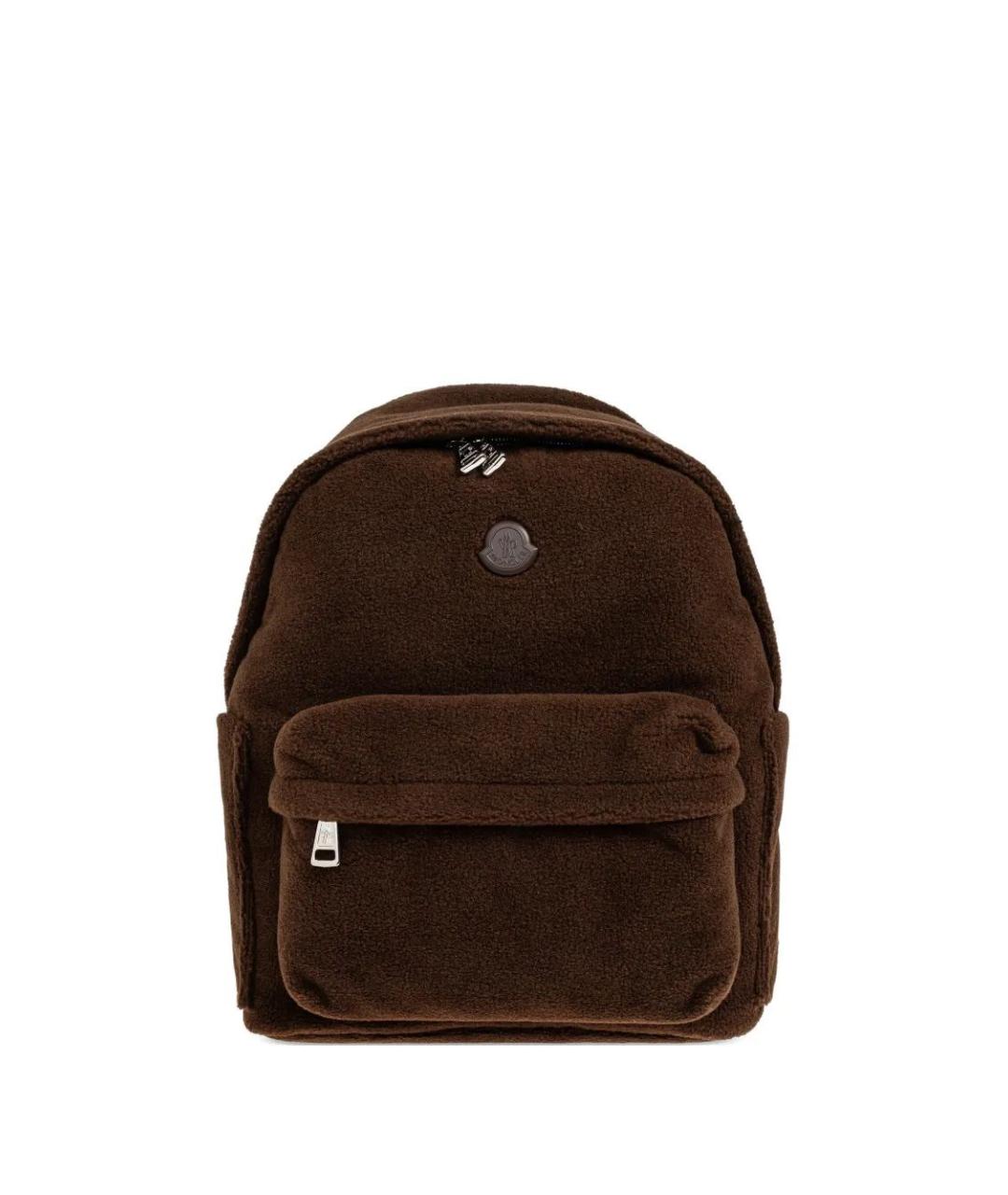 MONCLER Коричневый синтетический рюкзак, фото 1