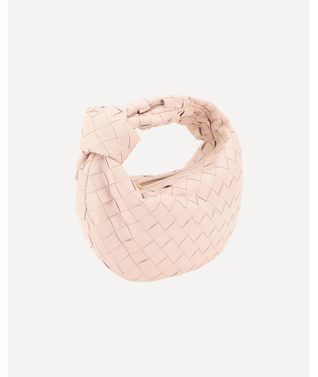 BOTTEGA VENETA Розовая кожаная сумка с короткими ручками, фото 2