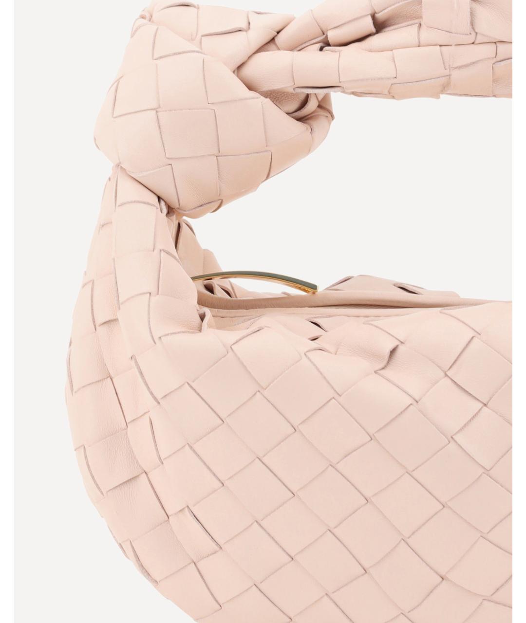 BOTTEGA VENETA Розовая кожаная сумка с короткими ручками, фото 4