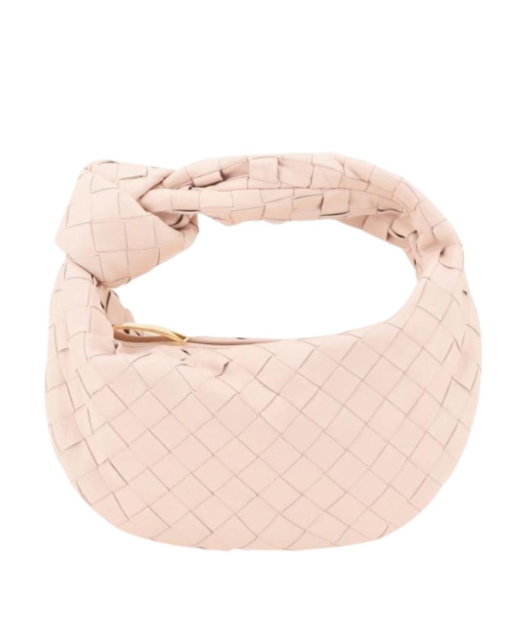 BOTTEGA VENETA Розовая кожаная сумка с короткими ручками, фото 1