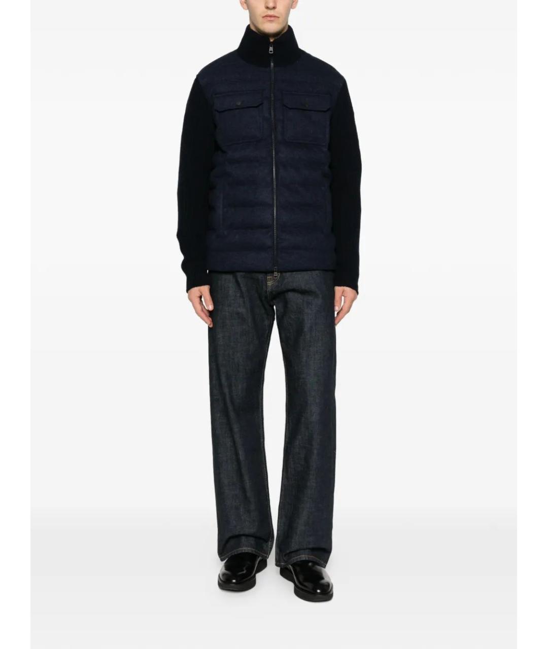 MONCLER Синяя шерстяная куртка, фото 2