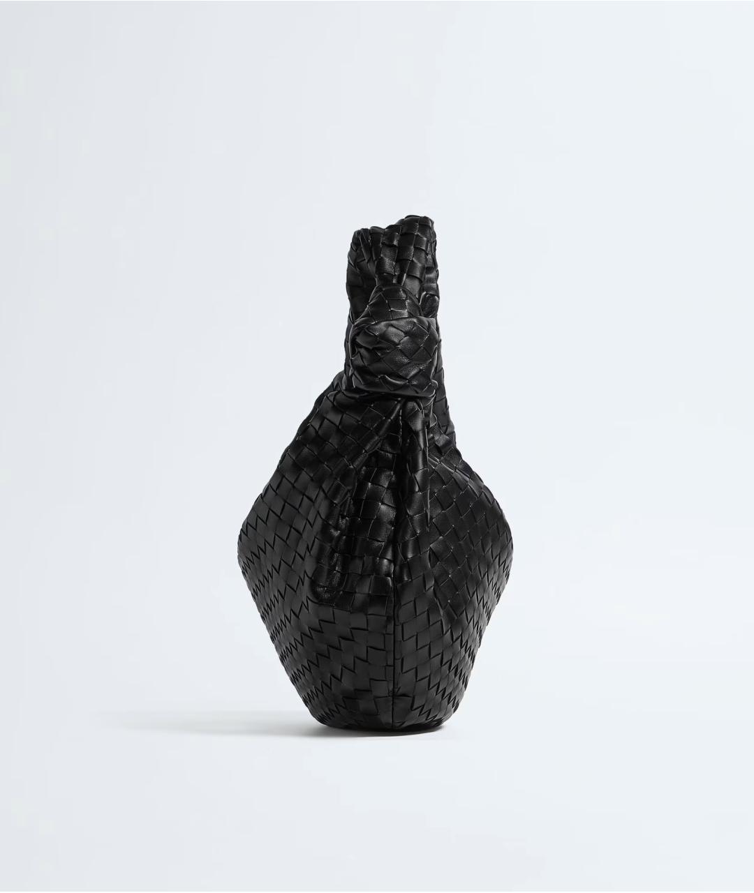 BOTTEGA VENETA Черная кожаная сумка через плечо, фото 4