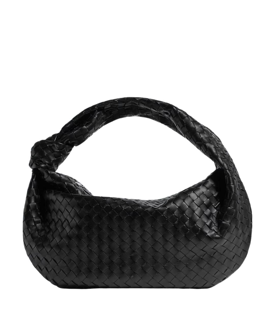 BOTTEGA VENETA Черная кожаная сумка через плечо, фото 1